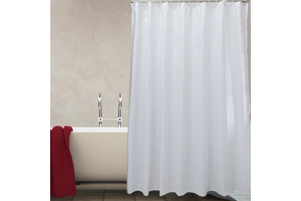 Штора для ванной Carnation Home Fashions Shine White 180х200
