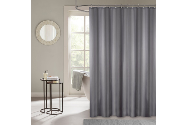 Штора для ванной Carnation Home Fashions Shine Grey 200х240