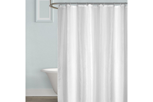 Штора для ванной Carnation Home Fashions Shine White 200х240