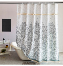 Штора для ванной Carnation Home Fashions Tassel TAS213SLV silver