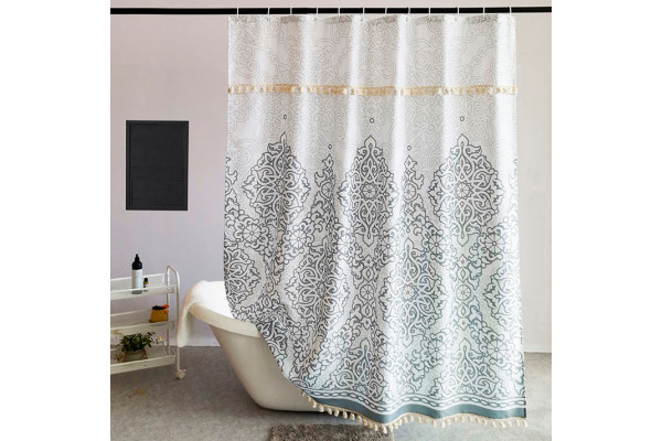 Штора для ванной Carnation Home Fashions Tassel TAS213SLV silver