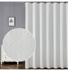 Штора для ванной Carnation Home Fashions White Diversity Diamond 180х200