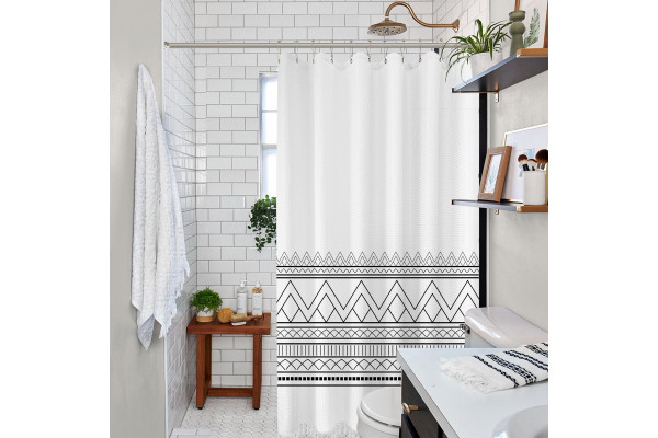 Штора для ванной Carnation Home Fashions Boho White 183х213 см