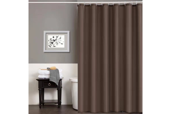 Штора для ванной Carnation Home Fashions Shine Brown 200х230