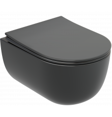 Унитаз подвесной Ceramicanova Modena Rimless CN6063MDH темный антрацит
