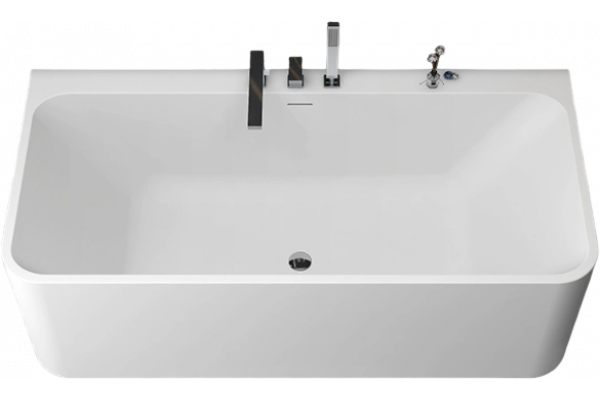 Акриловая ванна Cerutti Spa Lugano L 170x75 см, с ножками, со сливом-переливом