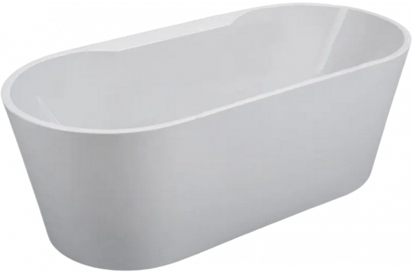 Акриловая ванна Cerutti Spa Martigano 170x80 см, отдельностоящая, овальная, с ножками, со сливом-переливом