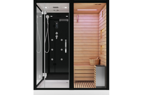 Душевая кабина Cerutti Spa Albano Nero-R Black 8348 с сауной