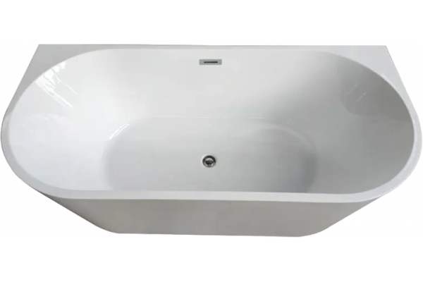 Акриловая ванна Cerutti Spa Vettore L 170x75 см, овальная, с ножками, со сливом-переливом