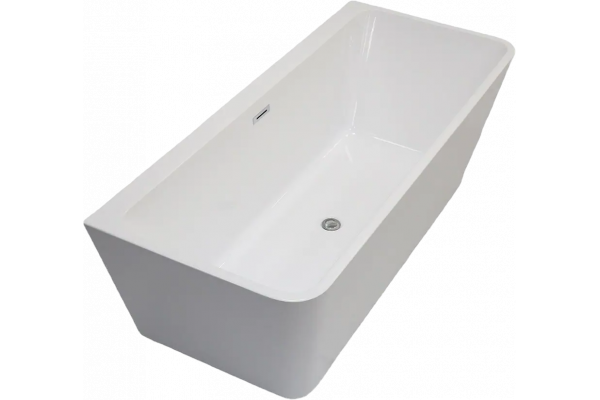 Акриловая ванна Cerutti Spa Lugano 170x75 см, отдельностоящая, с ножками, со сливом-переливом