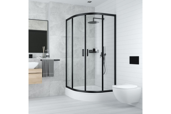 Душевой уголок Cerutti Spa Viva 90B 90x90, профиль черный