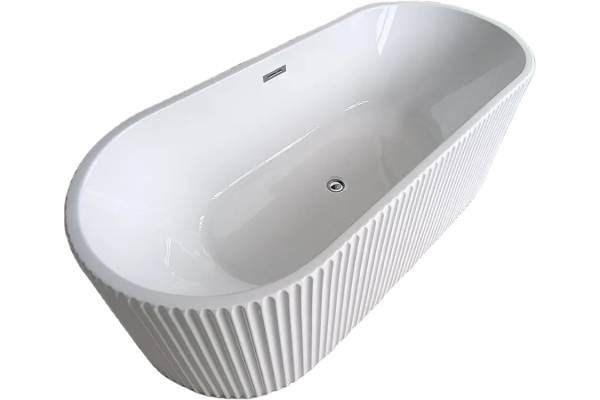 Акриловая ванна Cerutti Spa Cezares 9330 170x75 см, отдельностоящая, овальная, с каркасом, со сливом-переливом