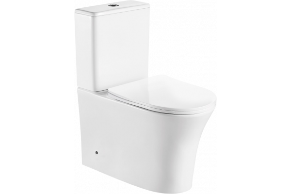 Унитаз-компакт Cerutti Spa Adige 9243 безободковый, с микролифтом, белый матовый