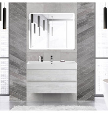 Мебель для ванной Cezares Molveno 46 100 legno bianco, с раковиной Cezares CZR-MIL-100-LVB