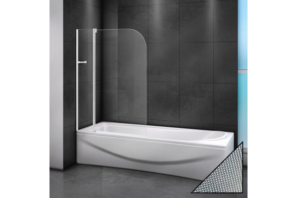Шторка на ванну Cezares Relax V-11-100/140-P-Bi-L стекло punto