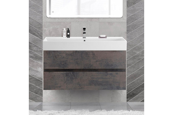 Тумба с раковиной Cezares Molveno 46 100 ossido, с раковиной Cezares CZR-MIL-100-LVB