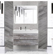 Мебель для ванной Cezares Molveno 46 100 legno grigio, с раковиной Cezares CZR-MIL-100-LVB