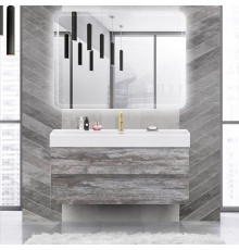 Мебель для ванной Cezares Molveno 46 120 legno grigio, с раковиной Cezares CZR-MIL-120-LVB