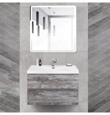 Мебель для ванной Cezares Molveno 46 80 legno grigio, с раковиной Cezares CZR-MIL-80-LVB