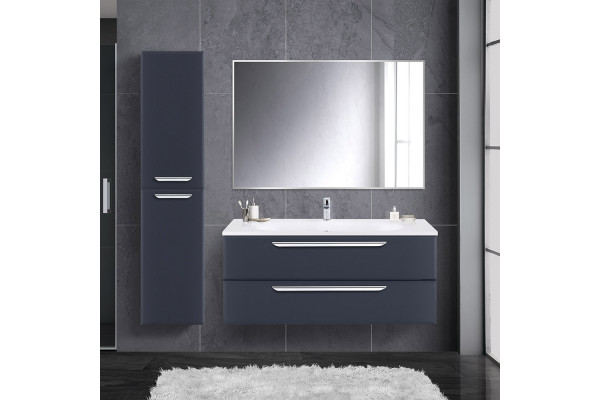 Мебель для ванной Cezares Eco 120, grafito, 2 ящика, ручки хром