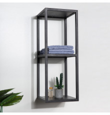 Полка Cezares Cadro 30, двухъярусная, черные полки-вставки