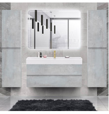Мебель для ванной Cezares Molveno 46 120 beton, с раковиной Cezares CZR-MIL-120-LVB