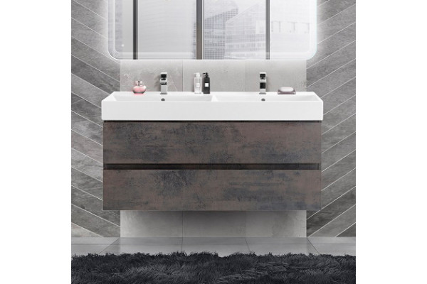 Тумба с раковиной Cezares Molveno 46 120 ossido, с раковиной Cezares CZR-MIL-120-2-LVB