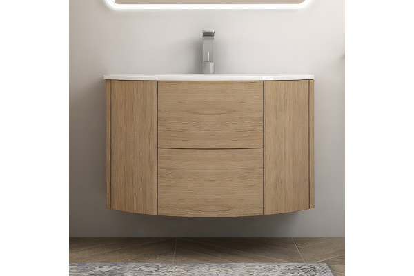 Тумба с раковиной Cezares Eden 91 rovere tabacco, раковина 50177