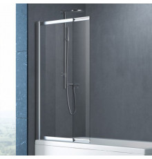 Шторка на ванну Cezares Slider VF-11-90/150-C-Cr стекло прозрачное