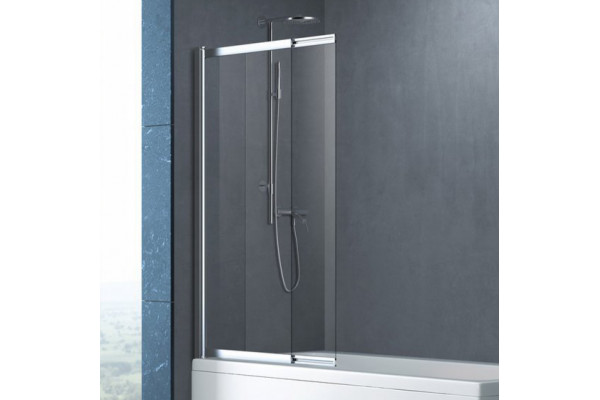 Шторка на ванну Cezares Slider VF-11-90/150-C-Cr стекло прозрачное