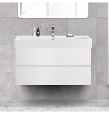 Тумба с раковиной Cezares Molveno 46 100 bianco ghiaccio, с раковиной Cezares CZR-MIL-100-LVB