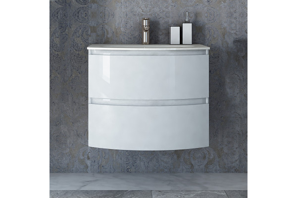 Тумба с раковиной Cezares Vague 70 bianco lucido