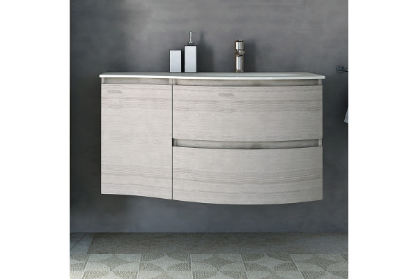 Тумба с раковиной Cezares Vague 104 R rovere sbiancato