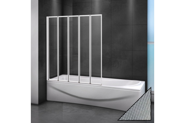 Шторка на ванну Cezares Relax V-5-120/140-P-Bi-L стекло punto