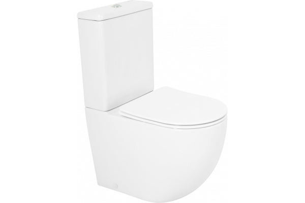 Унитаз-компакт Cezares Stylus CZR-152-CPR, безободковый, крышка CZR-2316-SC с микролифтом