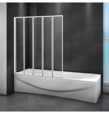 Шторка на ванну Cezares Relax V-5-120/140-C-Bi стекло прозрачное