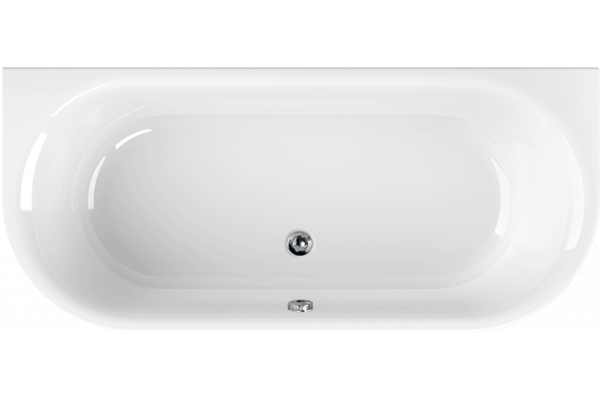 Акриловая ванна Cezares Metauro wall W37 180x80 см, овальная, с каркасом