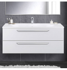 Тумба с раковиной Cezares Eco 120, bianco opaco, 2 ящика, ручки хром