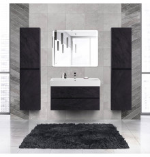 Мебель для ванной Cezares Molveno 46 100 nero, с раковиной Cezares CZR-MIL-100-LVB