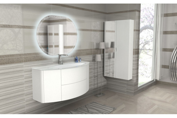 Тумба с раковиной Cezares Eden 120 frassino bianco, раковина 82368