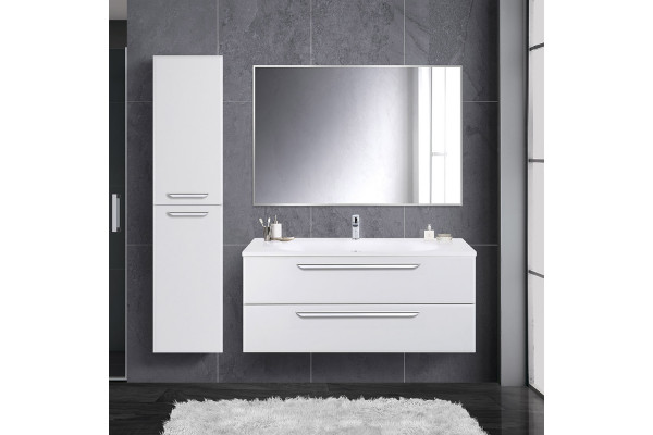 Мебель для ванной Cezares Eco 120, bianco opaco, 2 ящика, ручки хром