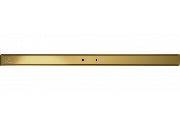 Душевой трап (лоток) CK DRAIN RİO-AQUA006-60, GOLD 60 см, двойной, с мокрым затвором, щелевой, из нержавеющей стали, с решеткой
