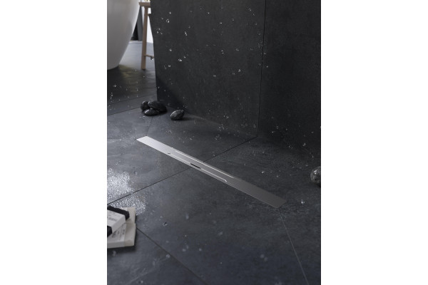 Душевой лоток CK DRAIN VERA-SAQUA014 60 см, двойной, с мокрым затвором, щелевой, из нержавеющей стали, с решеткой