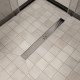Душевой лоток CK DRAIN AQPP01-90 Steel 90 см, из нержавеющей стали, дизайн решетка из нержавеющей стали