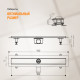 Душевой лоток CK DRAIN AQPP01-90 Steel 90 см, из нержавеющей стали, дизайн решетка из нержавеющей стали