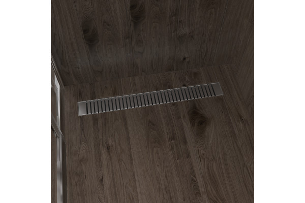 Душевой лоток CK DRAIN AQPP01-90 Steel 90 см, из нержавеющей стали, дизайн решетка из нержавеющей стали