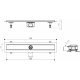Душевой лоток CK DRAIN AQPP01-70 Steel 70 см, из нержавеющей стали, дизайн решетка из нержавеющей стали