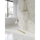 Душевой трап (лоток) CK DRAIN 1105-00165 GOLD 65 см, с мокрым затвором, щелевой, из нержавеющей стали, с решеткой, золото