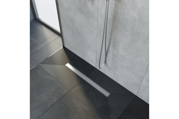 Душевой лоток CK DRAIN AQCP11-80 Plain 80 см, щелевая  решетка из нержавеющей стали, с рамкой