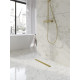 Душевой трап (лоток) CK DRAIN 1105-00155 GOLD 55 см, с мокрым затвором, щелевой, из нержавеющей стали, с решеткой, золото